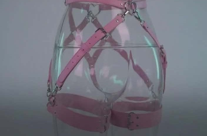 Faux Leather Heart-Shaped Body Harness