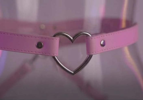 Faux Leather Heart-Shaped Body Harness